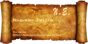 Neupauer Emília névjegykártya